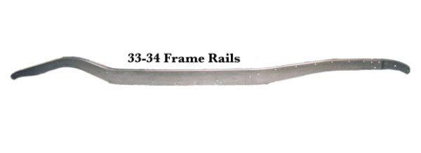 Asc Replacement 1933-34 Ford Stamped Steel Frame Rails (ASC20134)