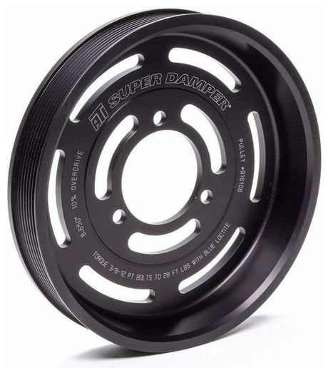ATI Performance Products Supercharger Pulley, 8.86 in. Diameter, 8 Groove, Aluminium, Front, 09-15, CTSV LSA, 10 Percent Overdrive, Each (ATI916106) ATI916106