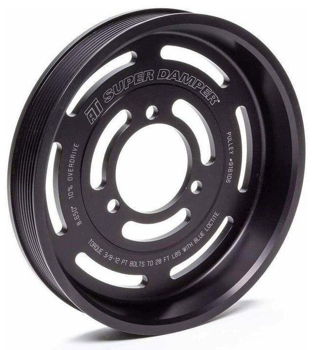 ATI Performance Products Supercharger Pulley, 8.86 in. Diameter, 8 Groove, Aluminium, Front, 09-15, CTSV LSA, 10 Percent Overdrive, Each (ATI916106) ATI916106
