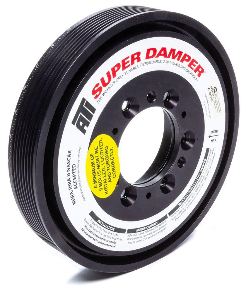 ATI Performance Products Harmonic Balancer, Super Damper, 8.074 In. Dia., Steel, For Chevrolet BB, 3RG, 1Pc, Each (ATI917062) ATI917062