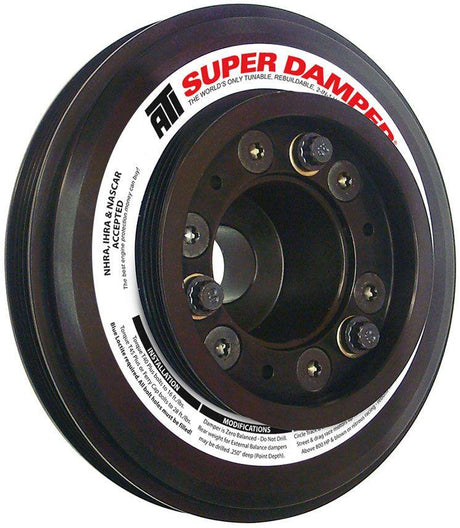ATI Performance Products Harmonic Balancer, Super Damper, For Nissan RB26, RB30, R32, 1000 Hp, 7.45 In. Dia., Aluminium, (3) 4 Groove, Each (ATI917752) ATI917752