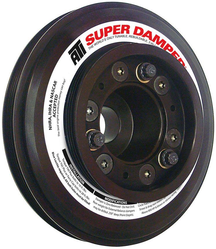 ATI Performance Products Harmonic Balancer, Super Damper, For Nissan RB26, RB30, R32, 1000 Hp, 7.45 In. Dia., Aluminium, (3) 4 Groove, Each (ATI917752) ATI917752