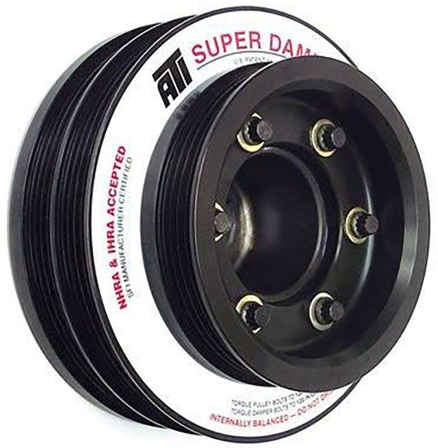 ATI Performance Products Harmonic Balancer, Super Damper, 5.67 In. Dia., Aluminium, (2) 4 Groove, For Nissan Rb26, R32 Only, 1-Pc, w/Power Steering Pu (ATI918599) ATI918599