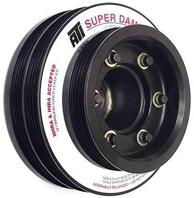 ATI Performance Products Harmonic Balancer, Super Damper, 5.67 In. Dia., Aluminium, (2) 4 Groove, For Nissan Rb26, R32 Only, 1-Pc, w/Power Steering Pu (ATI918599) ATI918599