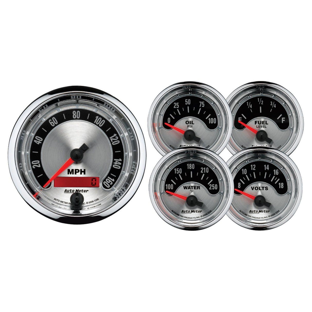 AutoMeter American Muscle Analog Gauge Kit (AU1202) AU1202