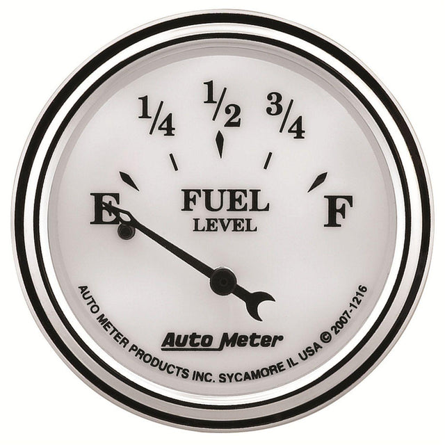 AutoMeter Old Tyme White II Fuel Level Gauge (AU1216) AU1216