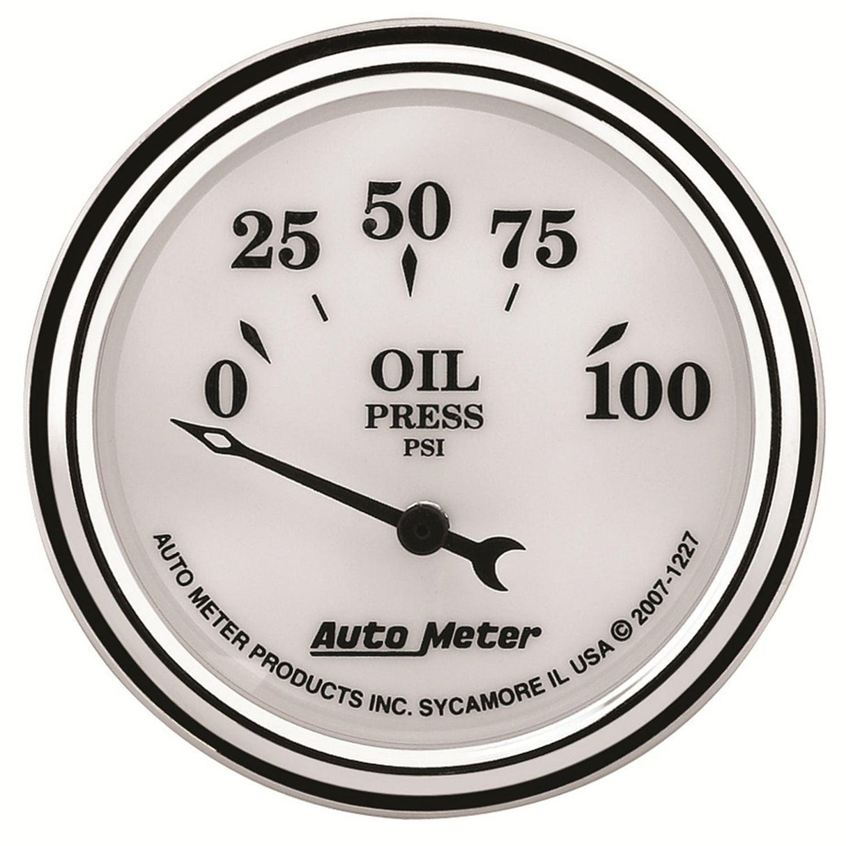 AutoMeter Old Tyme White II Oil Pressure Gauge (AU1227) AU1227