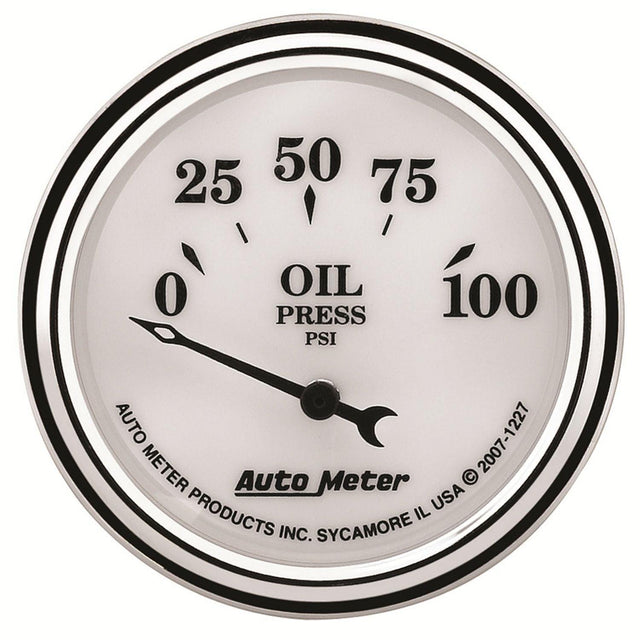 AutoMeter Old Tyme White II Oil Pressure Gauge (AU1227) AU1227
