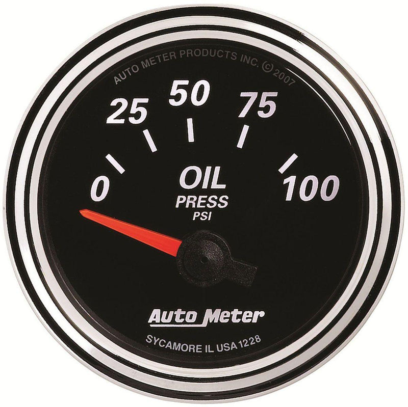 Autometer Designer Black II Oil Pressure Gauge (AU1228) AU1228