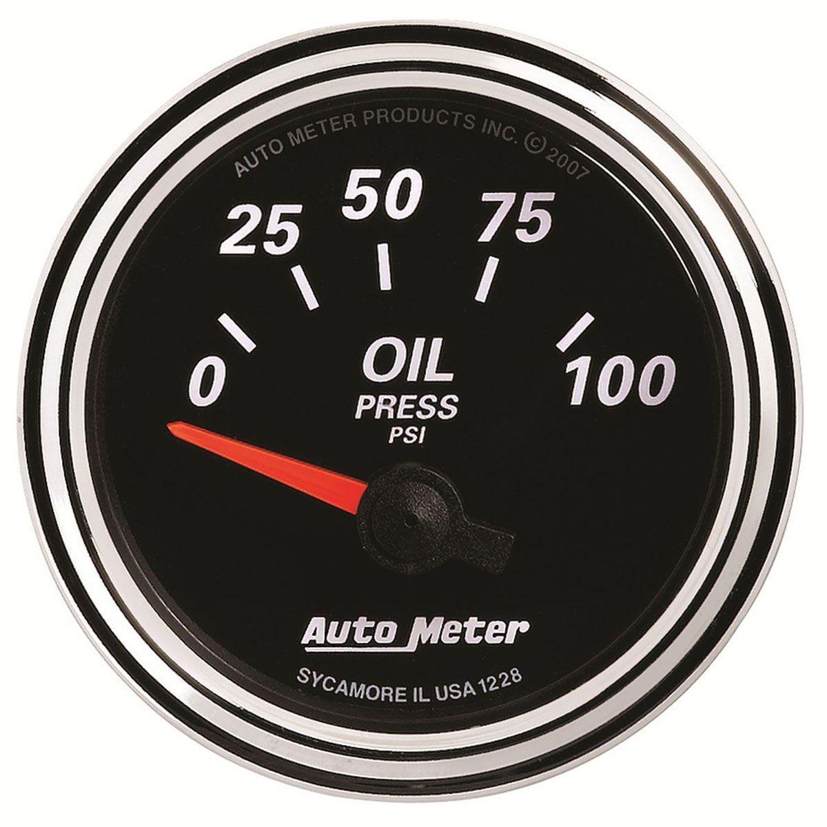 AutoMeter Designer Black II Oil Pressure Gauge (AU1228)