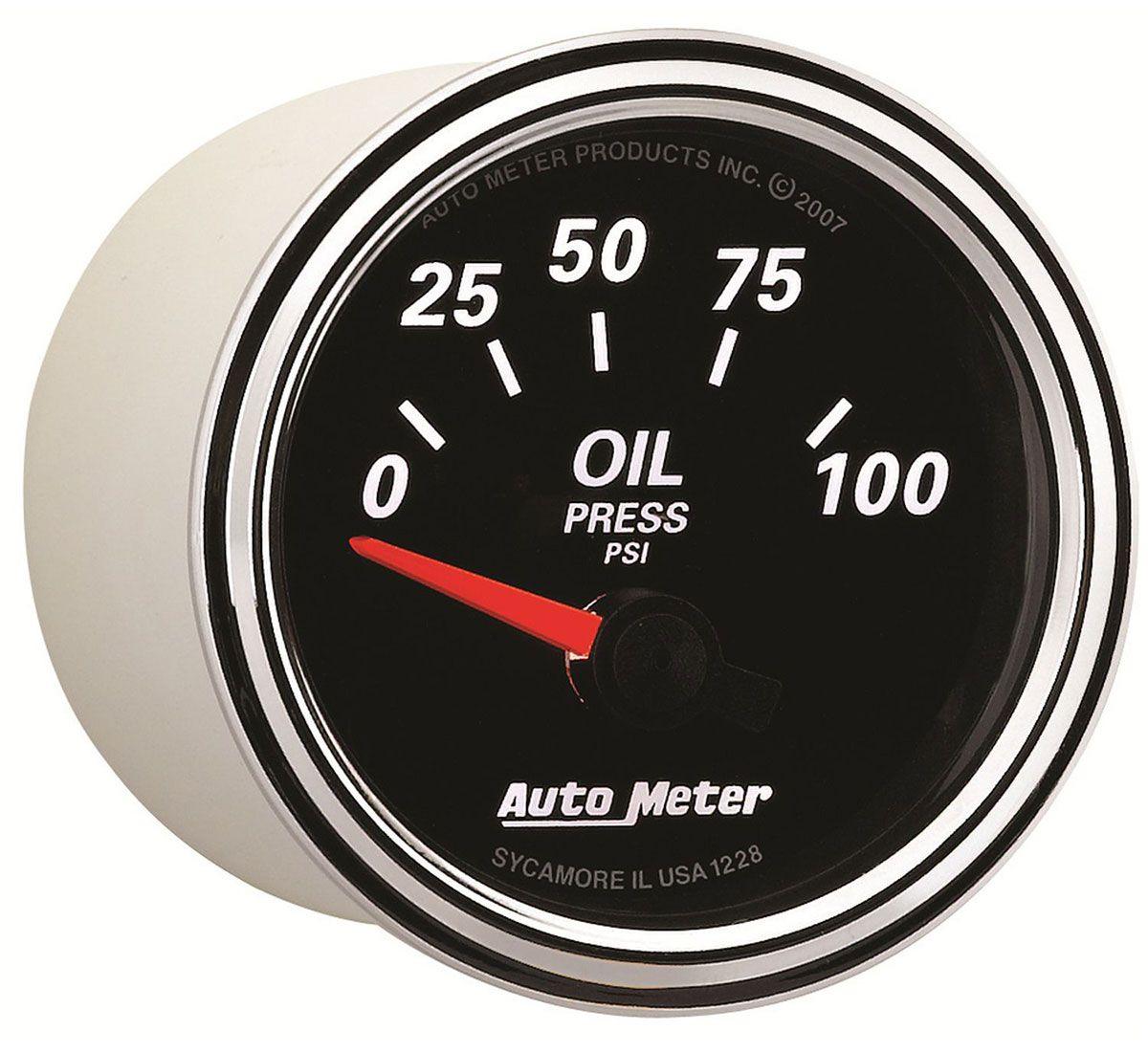 AutoMeter Designer Black II Oil Pressure Gauge (AU1228)