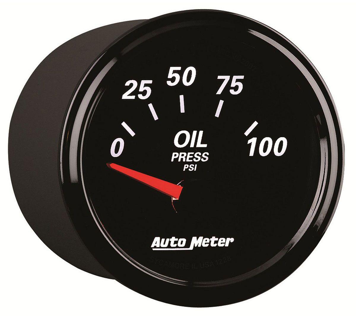 AutoMeter Designer Black II Oil Pressure Gauge (AU1228)