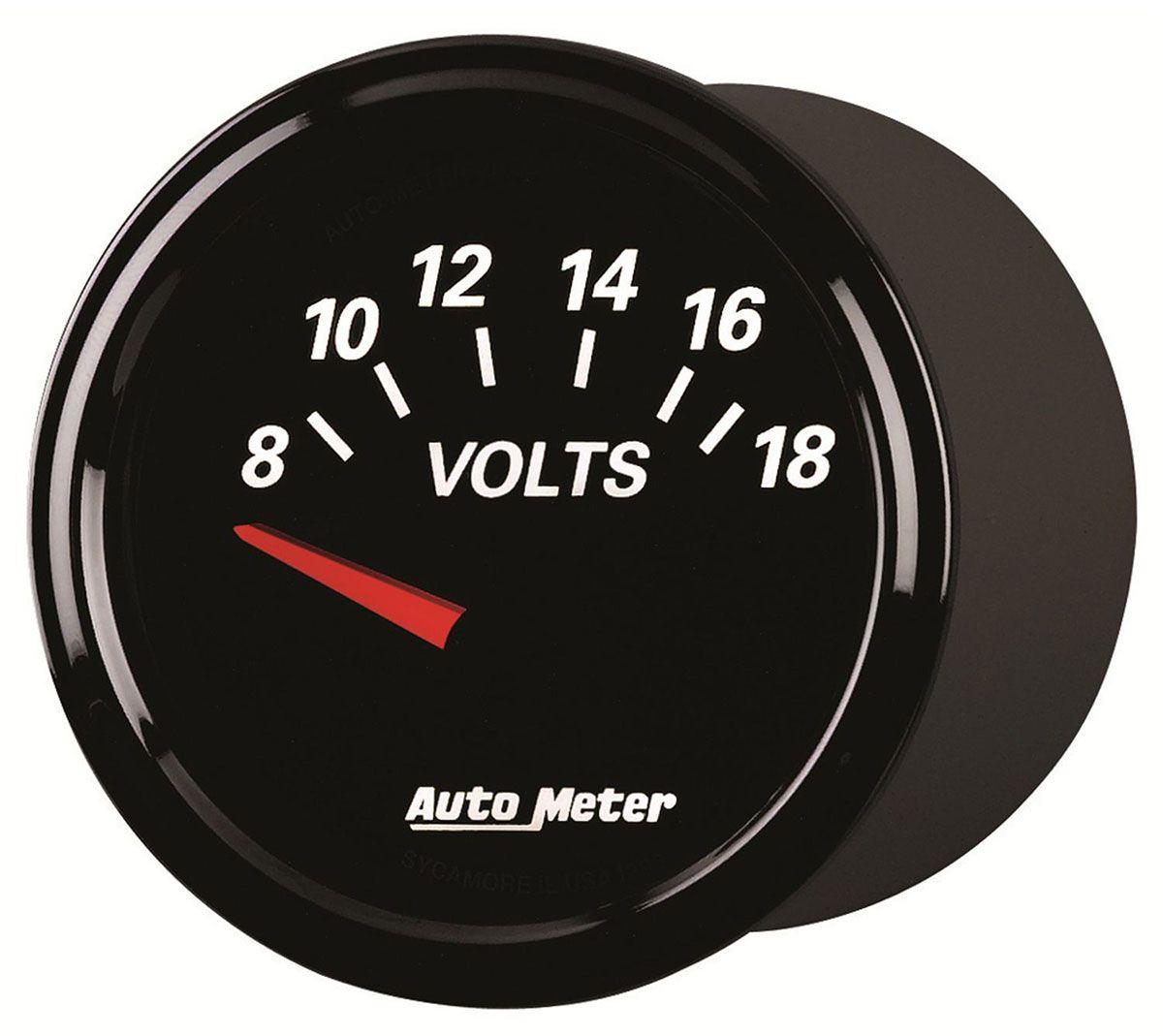 AutoMeter Designer Black II Voltmeter Gauge (AU1293)