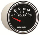 AutoMeter Designer Black II Voltmeter Gauge (AU1293)