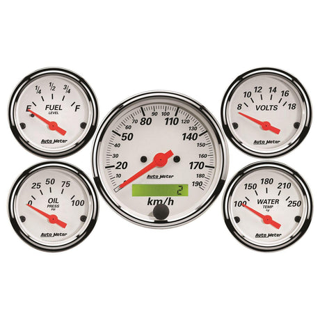 AutoMeter Arctic White 5 Gauge Kit (AU1302-M) AU1302-M