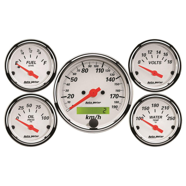 AutoMeter Arctic White 5 Gauge Kit (AU1302-M) AU1302-M