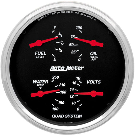 AutoMeter Designer Black Series Quad Gauge (AU1410) AU1410