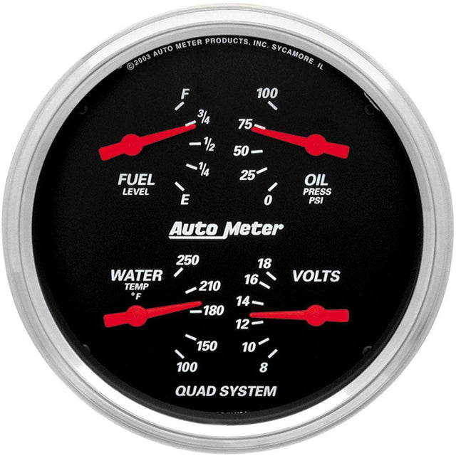 AutoMeter Designer Black Series Quad Gauge (AU1410) AU1410