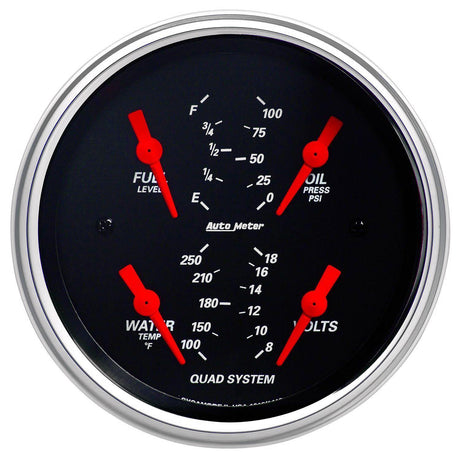 AutoMeter Designer Black Series Quad Gauge (AU1412) AU1412