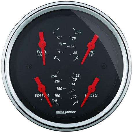 AutoMeter Designer Black Series 3-3/8" Quad Gauge (AU1414) AU1414