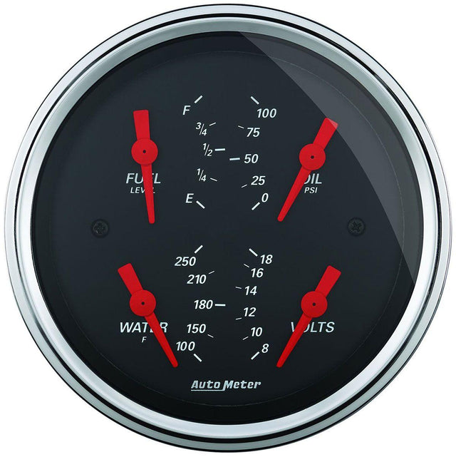 AutoMeter Designer Black Series 3-3/8" Quad Gauge (AU1414) AU1414