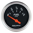 Autometer Designer Black Series Fuel Level Gauge Chrome Bezel (AU1422) AU1422
