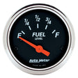 AutoMeter Designer Black Series Fuel Level Gauge Chrome Bezel (AU1425) AU1425