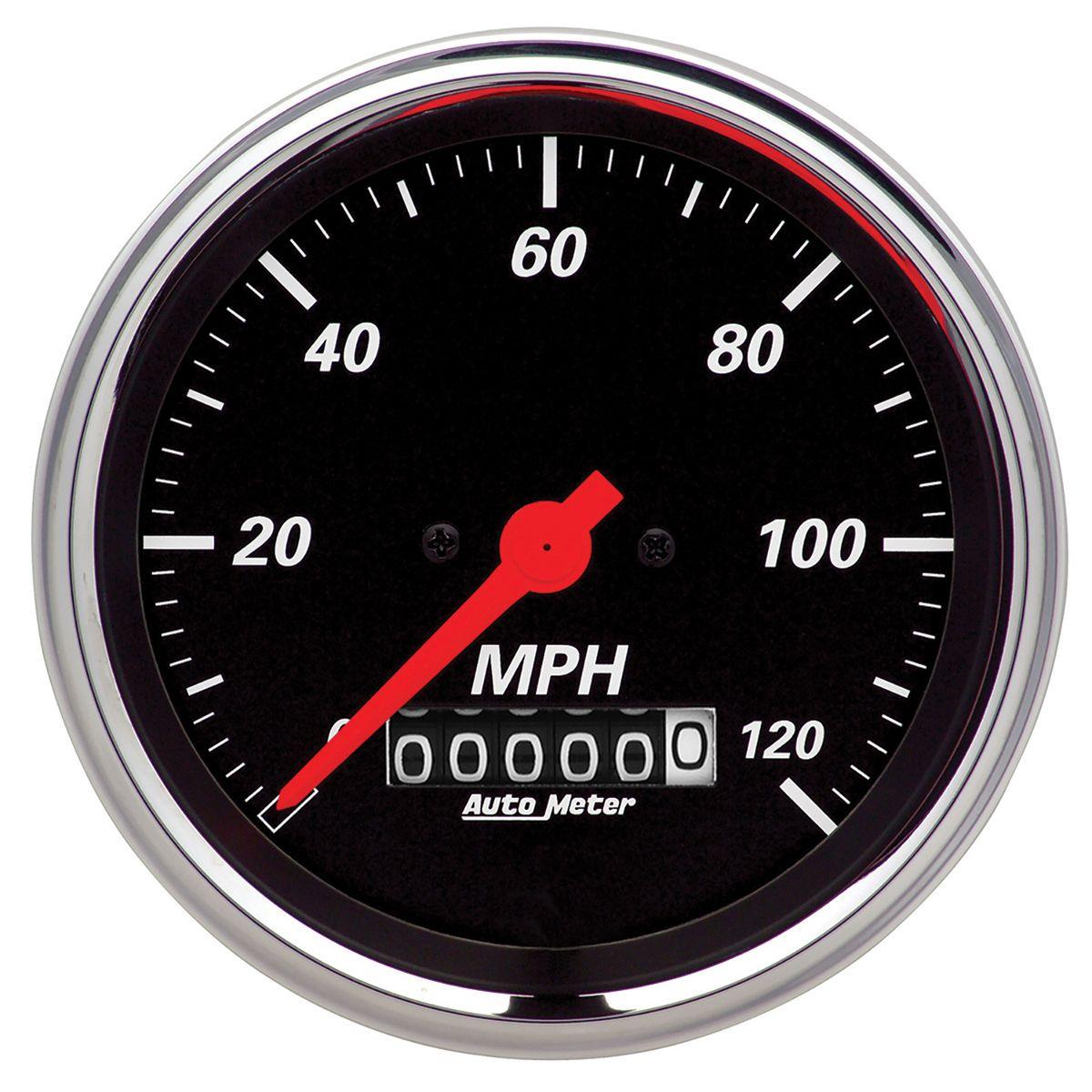 AutoMeter Designer Black Series 3-3/8" 120 mph Speedometer (AU1479) AU1479