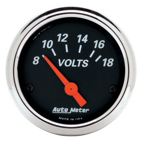 Autometer Designer Black Series Voltmeter (AU1483) AU1483
