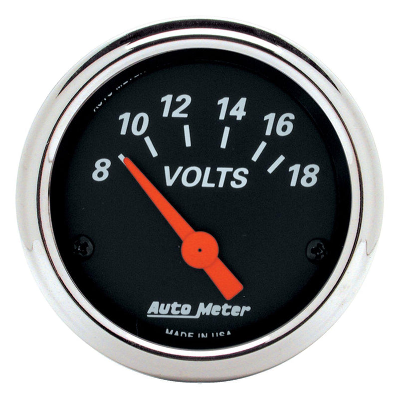 Autometer Designer Black Series Voltmeter (AU1483) AU1483