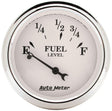 AutoMeter Old Tyme White Series Fuel Level Gauge (AU1607) AU1607