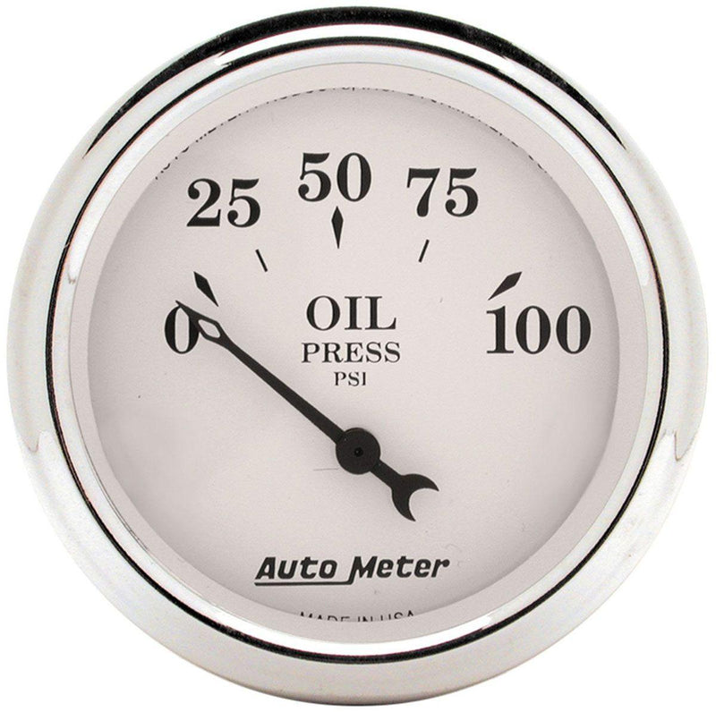 Autometer Old Tyme White Series Oil Pressure Gauge (AU1628) AU1628