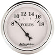 Autometer Old Tyme White Series Voltmeter (AU1692) AU1692