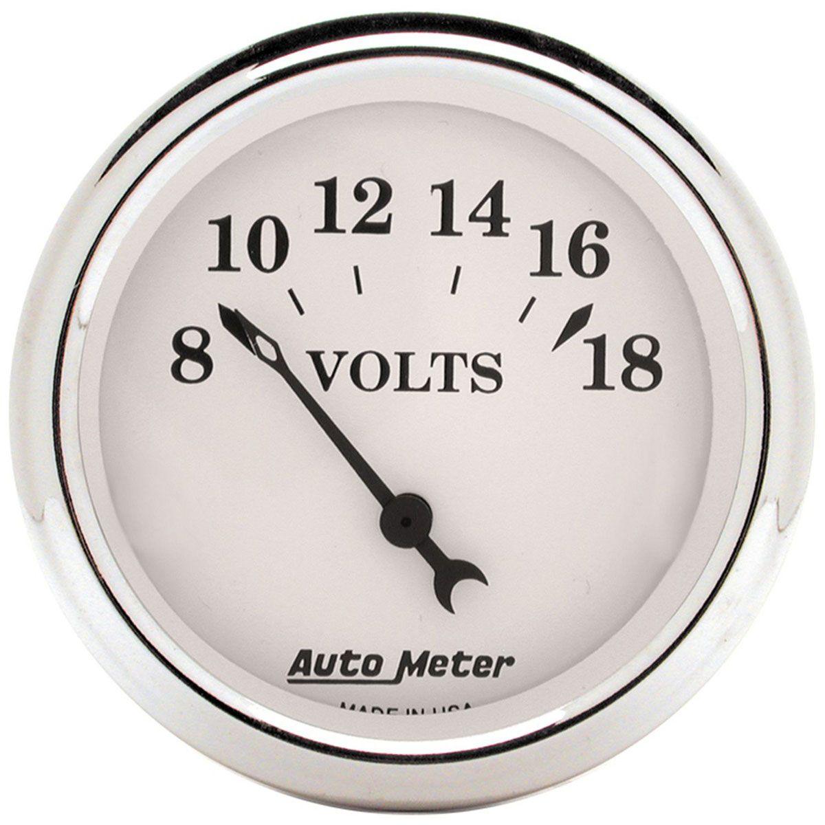 Autometer Old Tyme White Series Voltmeter (AU1692) AU1692