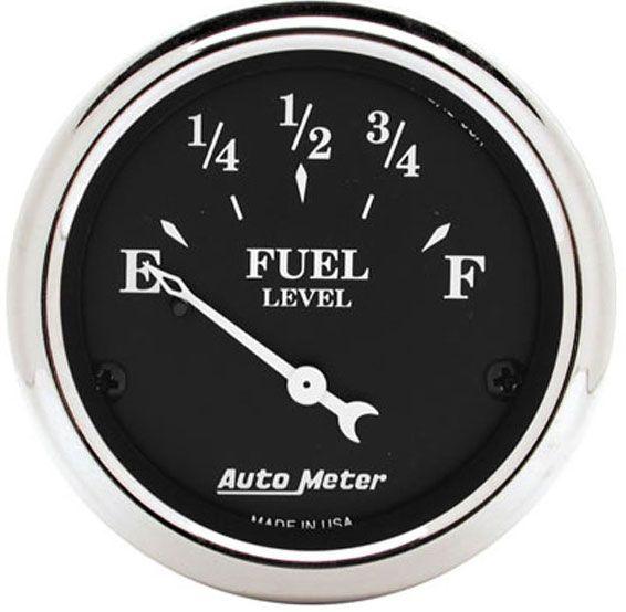 AutoMeter Old Tyme Black Series Fuel Level Gauge (AU1718) AU1718