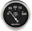 AutoMeter Old Tyme Black Series Oil Pressure Gauge (AU1727) AU1727