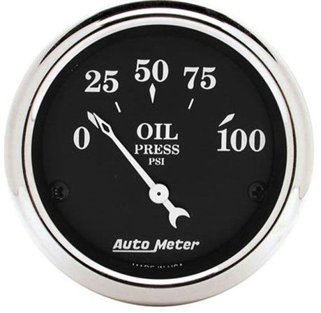 AutoMeter Old Tyme Black Series Oil Pressure Gauge (AU1727) AU1727