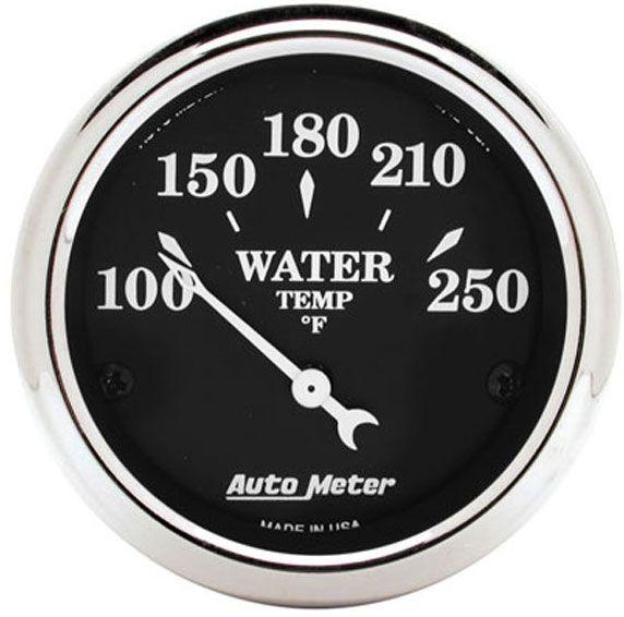 Autometer Old Tyme Black Series Water Temperature Gauge (AU1737)