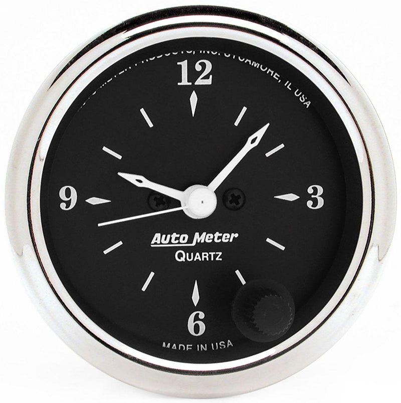 Autometer Old Tyme Black Series Clock (AU1785) AU1785