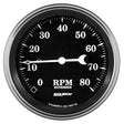 AutoMeter Old Tyme Black Series 3-3/8" In Dash 8,000 RPM Tachometer (AU1790) AU1790