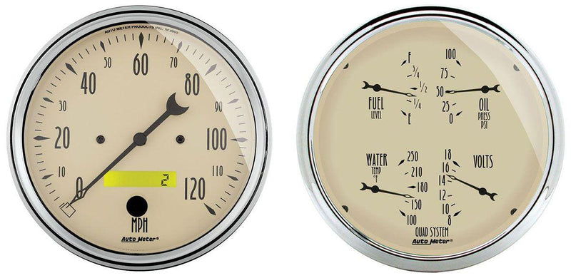 Autometer Antique Beige Quad Gauge/Speedometer Kit (AU1803) AU1803