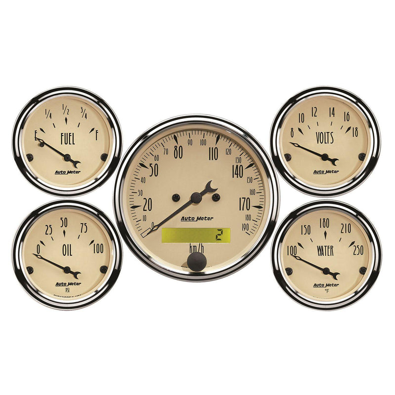Autometer Antique Beige 5 Gauge Kit (AU1809-M) AU1809-M