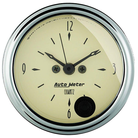 AutoMeter Antique Beige Series Clock (AU1885) AU1885