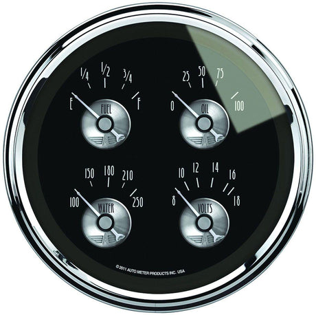 AutoMeter Prestige Series - Black Diamond Quad Gauge (AU2011) AU2011