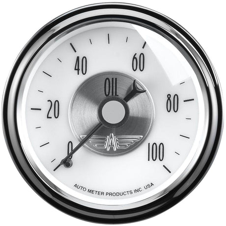 AutoMeter Prestige Series - Pearl Oil Pressure Gauge (AU2023) AU2023