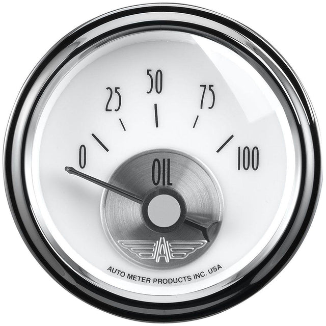 AutoMeter Prestige Series - Pearl Oil Pressure Gauge (AU2026) AU2026