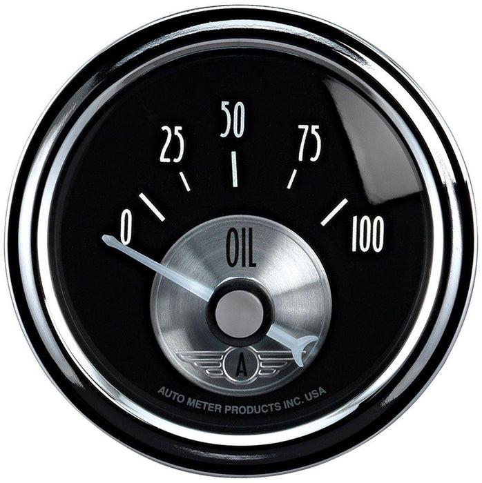 Autometer Prestige Series - Black Diamond Oil Pressure Gauge (AU2028)