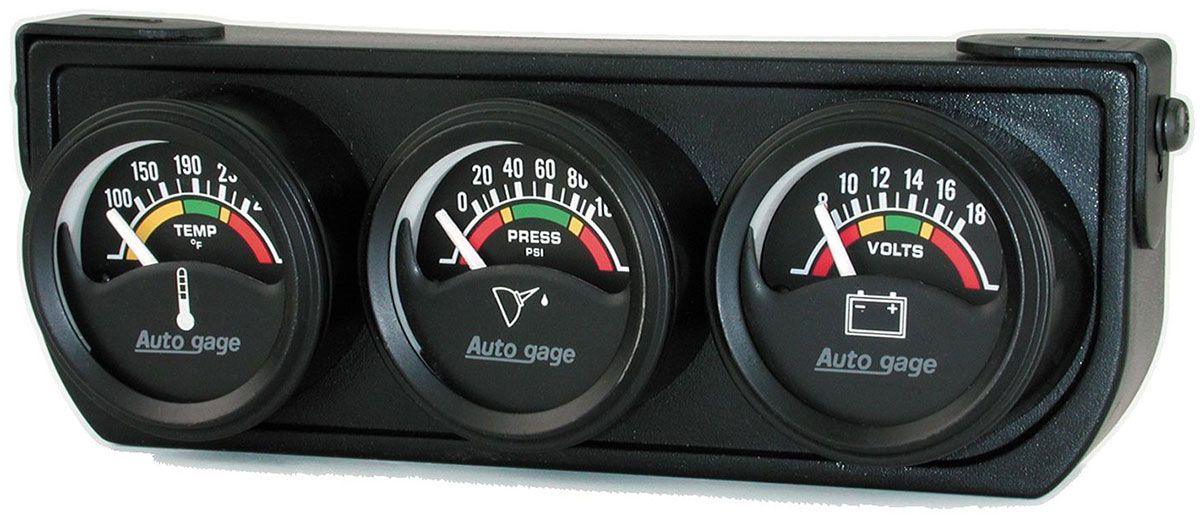 Autometer Auto gage Three-Gauge Console (AU2391)