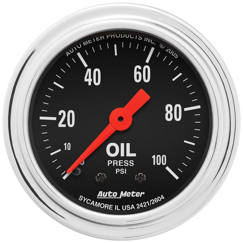 Autometer Traditional Chrome Series Oil Pressure Gauge (AU2421) AU2421