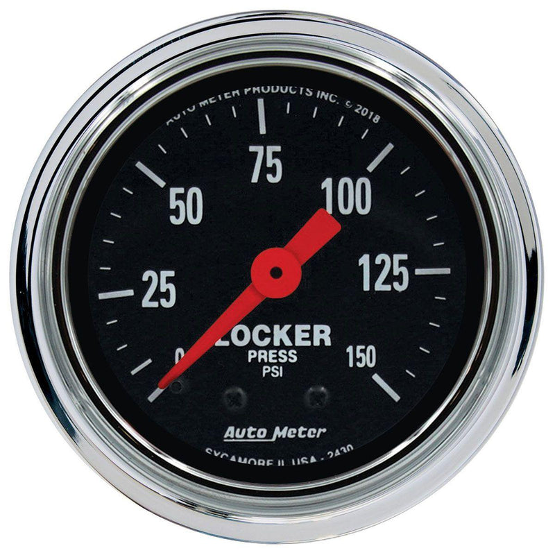 Autometer Traditional Chrome Series 2-1/16" Mechanical Air Locker Pressure Gauge (AU2430) AU2430
